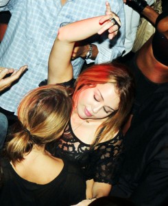 Miley Cyrus and Ashley Greene at the Club