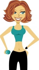 Cartoon Fitness Model