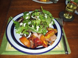 Grilled Pork and Peaches