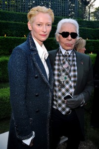 Tilda Swinton and Karl Lagerfeld