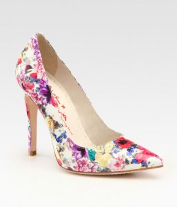 Alice and Olivia Devon Floral Printed Patent Leather Pumps